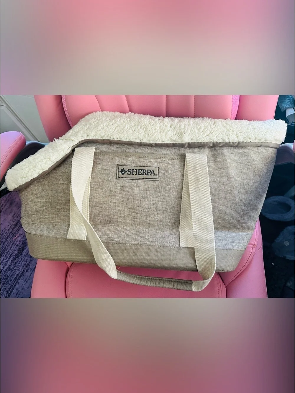 Sherpa Luxe Fashionable Plush-Lined Tote